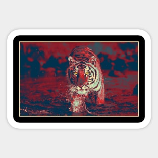 Tiger Pop art 6 Sticker